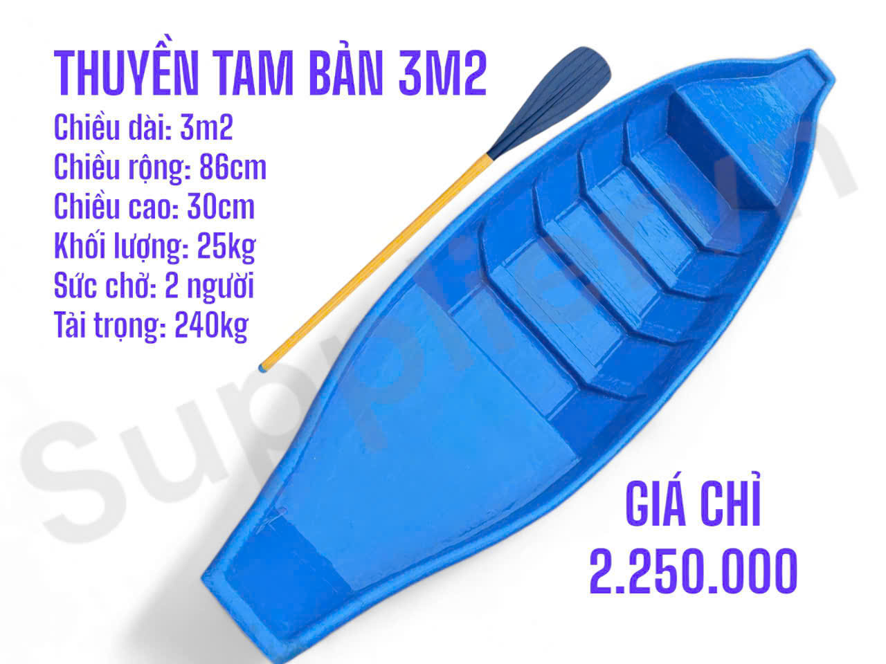 THUYỀN TAM BẢN COMPOSITE 3M2